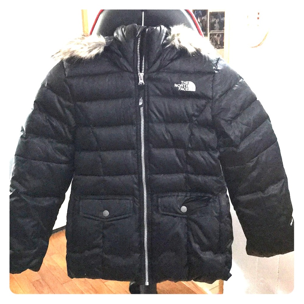 North Face girls M hooded coat